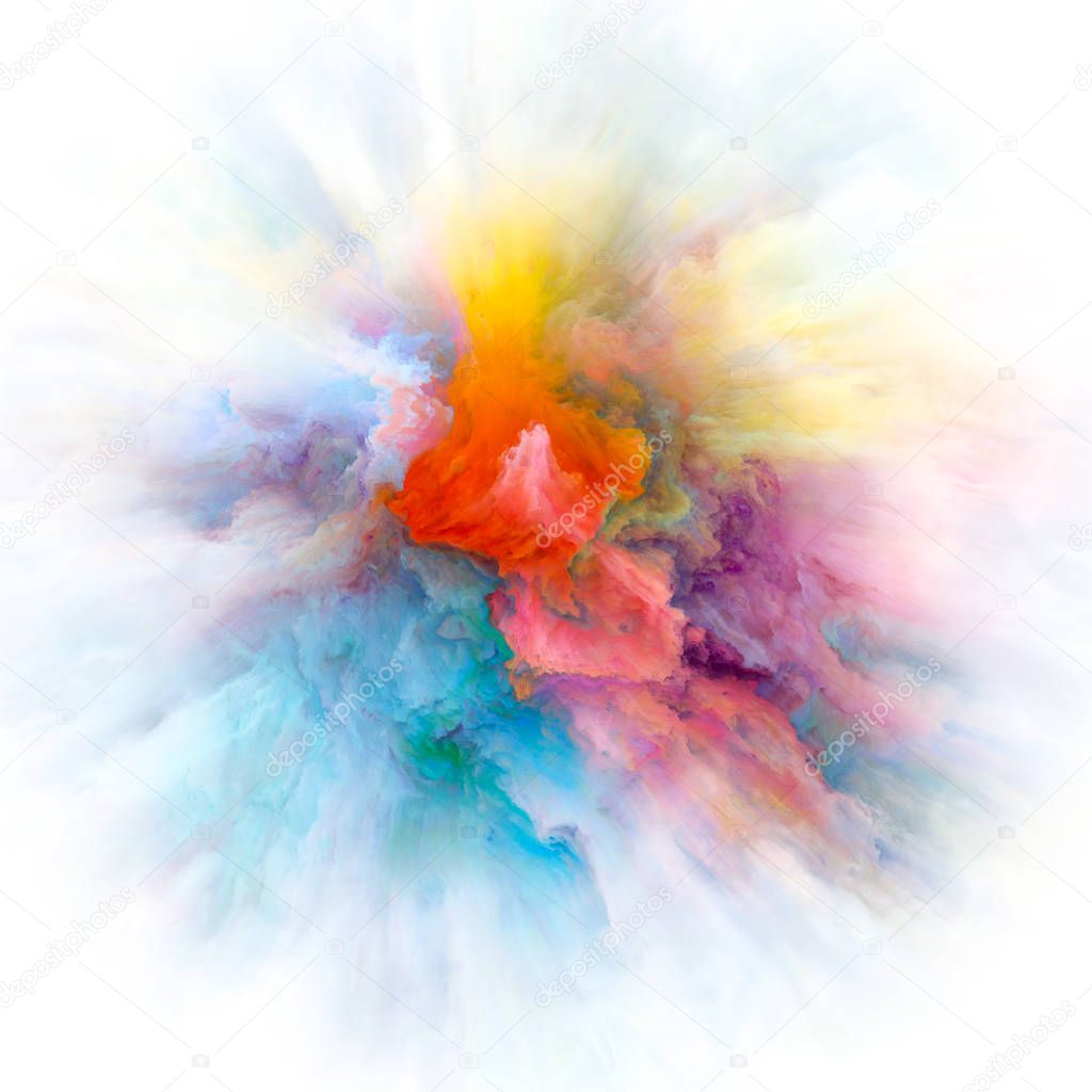 Color Emotion series. Abstract background made of color explosion for use with projects on imagination, creativity art and design