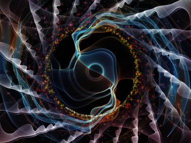 Dalga fonksiyonu serisi. Soyut kompozisyon renkli sinüs titreşimlerin, ışık ve fraktal öğeleri projelerinde uygun ses ekolayzer için ilgili müzik spektrum ve kuantum olasılık