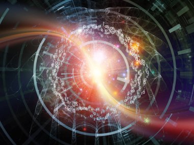 Numara serileri teknoloji. Görsel olarak çekici zemin basamak, Izgaralar ve ışıklar düzenleri teknoloji, bilim ve bilgisayar bilgi dünyasına uygun yapılmış