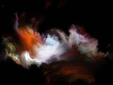 Akışı serisi renk. Arka plan müzik, yaratıcılık, hayal gücü, sanat ve tasarım projelerde kullanılmak üzere dijital boya streams yapılmış