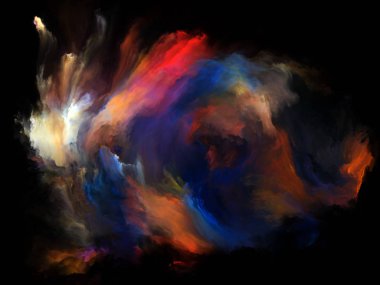 Akışı serisi renk. Tasarım, müzik, yaratıcılık, hayal gücü, sanat ve tasarım konusunda bir metafor olarak dijital boya streams oluşur