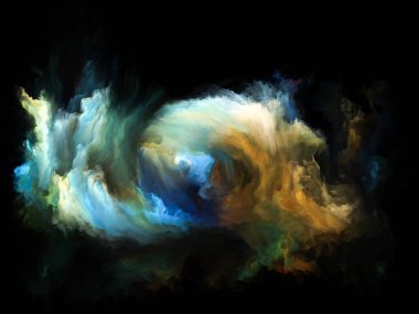 Renk Akımı serisi. Müzik, yaratıcılık, hayal gücü, sanat ve tasarım konularındaki dijital boya akımlarından oluşan soyut tasarım