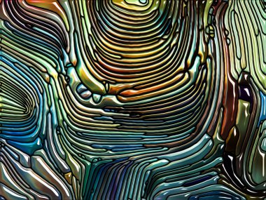 Desen serisi renk. Görsel olarak Leaded cam tasarımı anımsatan Art Nouveau doğa, güzellik ve Maneviyat konu için kompozisyon hoş