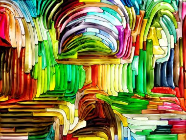 Sıvı renkli serisi. Renkli cam desen yaratıcılık, sanat ve tasarım konusunda yapılmış soyut tasarım