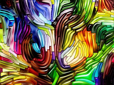 Sıvı renkli serisi. Yaratıcılık, sanat ve tasarım konusunda bir metafor olarak renkli cam desen tasarım oluşur