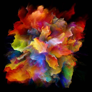 Duygu serisi renk. Renk patlaması sıçrama patlama resimler hayal gücü, yaratıcılık sanat ve tasarım için zemin tasarımı