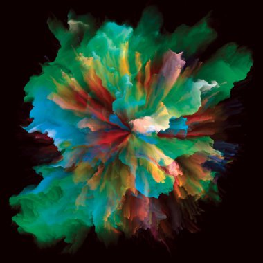 Duygu serisi renk. Renk patlaması sıçrama patlama resimler hayal gücü, yaratıcılık sanat ve tasarım için zemin tasarımı