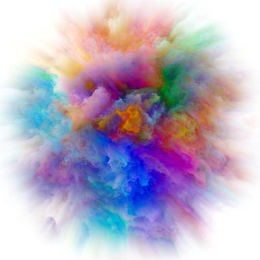 Duygu serisi renk. Arka plan kompozisyon, hayal gücü, yaratıcılık sanat ve tasarım konuyla ilgili renk patlaması