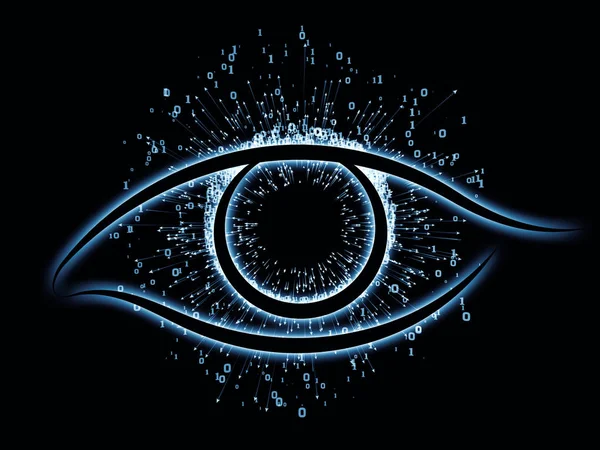 Auge Des Wissens Abstrakter Hintergrund Aus Augensymbol Und Pfeil Burst — Stockfoto