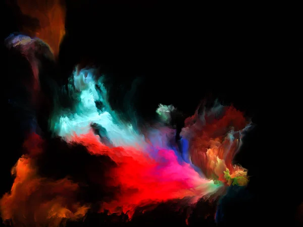 Färg Flow Serien Sammansättningen Strömmar Digital Färg Med Metaforiska Relation — Stockfoto