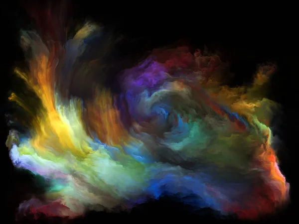 Serie Color Flow Progettazione Fondo Flussi Vernice Digitale Sul Tema — Foto Stock
