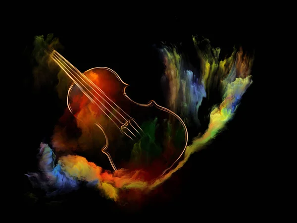 Série Sonho Musical Design Feito Violino Pintura Colorida Abstrata Para — Fotografia de Stock