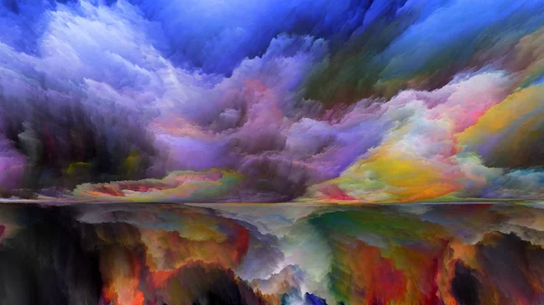 Dream Land Series Composition Digital Colors Subject Universe Nature Landscape — Stock Photo, Image