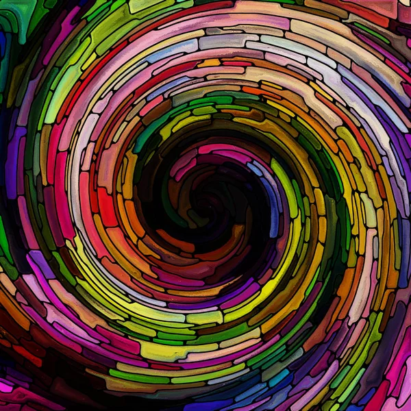 Serie Espiral Twirl Diseño Telón Fondo Del Patrón Remolino Vidrieras —  Fotos de Stock