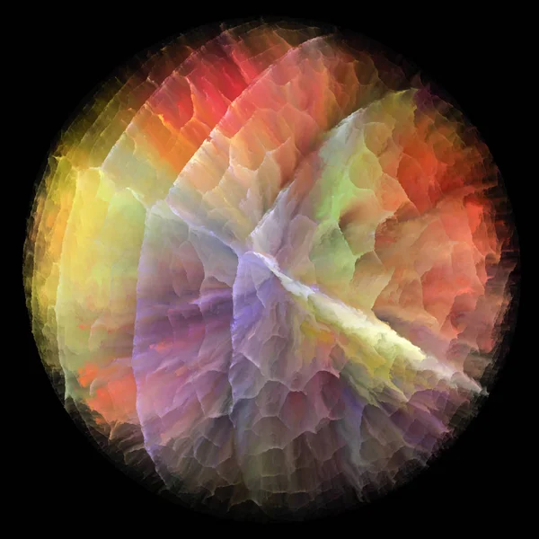 Lebende Fraktale Geometrie Serien Hintergrund Bestehend Aus Volumetrischen Fraktalpartikeln Isoliert — Stockfoto
