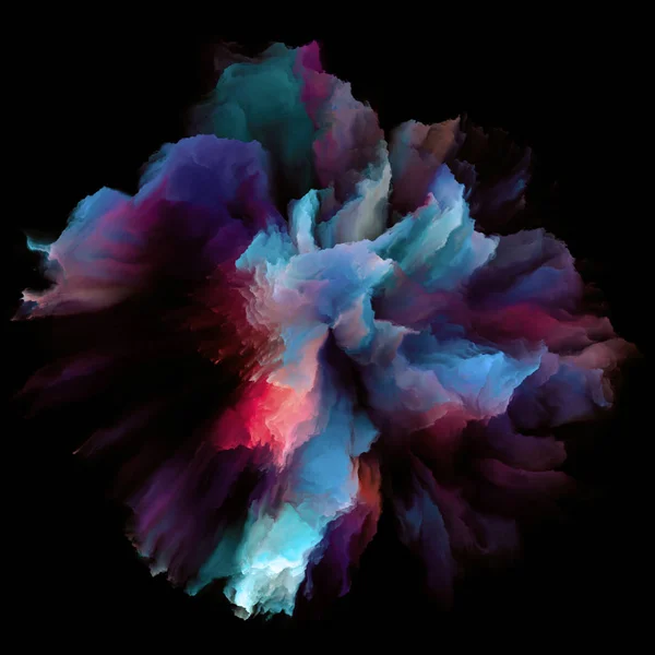Serie Color Emotion Disposizione Creativa Esplosione Spruzzi Colore Come Metafora — Foto Stock