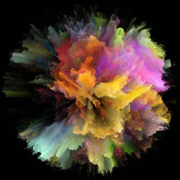 色の感情シリーズ カラー バースト スプラッシュ爆発の想像力 創造性のアート デザインのプロジェクトに適した背景としての組成 — ストック写真