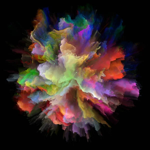 Color Emotion Serie Hintergrund Der Farbexplosion Zum Thema Fantasie Kreativität — Stockfoto