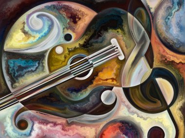 Akışı serisi boya. Sanatsal arka plan yaptı müzikal semboller, renkler, Organik dokular, eğrileri, sanat, tasarım ve müzik konuda akan