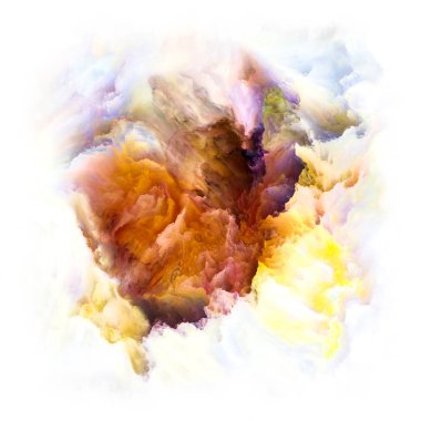 Duygu serisi renk. Renkli mürekkep lekesi hayal gücü, yaratıcılık sanat ve tasarım konuları için görsel olarak hoş bileşimi