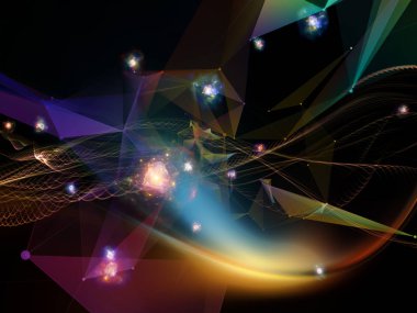 Dijital rüyalar serisi. Teknolojik altyapı mecazi ilişkisi bilim, eğitim, bilgisayar ve modern teknoloji ile sanal görselleştirme bileşenlerle bileşimi