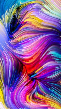 Hareket içinde renk serisi. Akan boya desen tasarım, yaratıcılık ve hayal gücü ekranlar ve mobil cihazlar için duvar kağıdı olarak kullanmak üzere konuyla ilgili kompozisyon