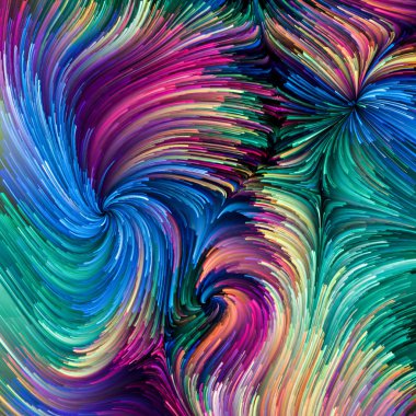 Color In Motion serisi. Tasarım, yaratıcılık ve hayal gücü konularında ekran ve cihazlar için duvar kağıdı olarak kullanılacak sıvı boya kalıbının arkaplan bileşimi