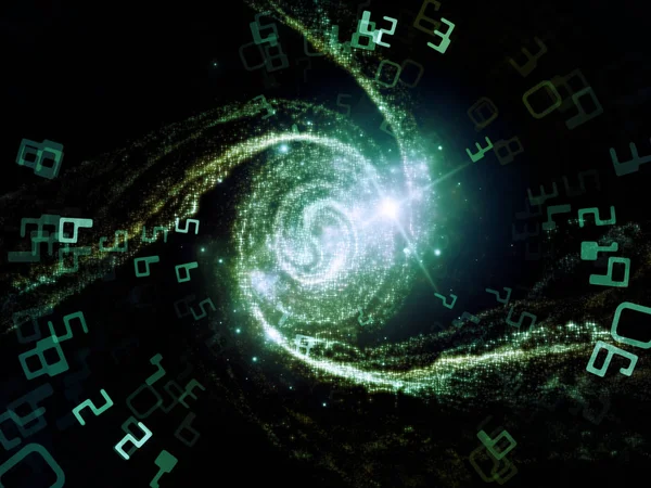 Mathe Universum Serie Hintergrund Aus Ziffern Und Raumelementen Zur Ergänzung — Stockfoto