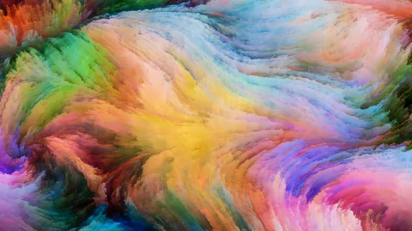 Serie Color Movimiento Composición Del Patrón Pintura Flujo Con Relación — Foto de Stock