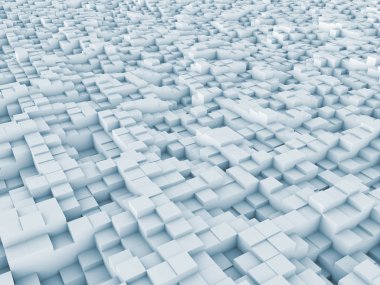 konuyla ilgili bilgisayar grafik çizimi için arka plan öğesi olarak fraktal gürültü ile bozuk uçak ilkel 3D render