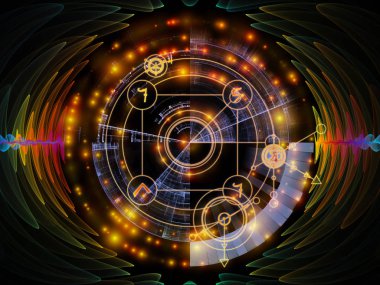 Astral kızdırma serisi. Kutsal Geometri çizgiler, Astroloji sembolleri ve Maneviyat, büyü ve Tasavvuf ışıkları düzenlenmesi