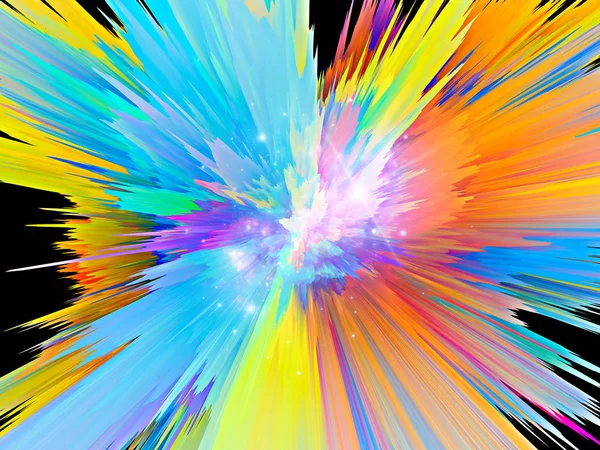 Explosion Saturated Virtual Paint Texture Dynamic Backgrounds — Stock Photo, Image