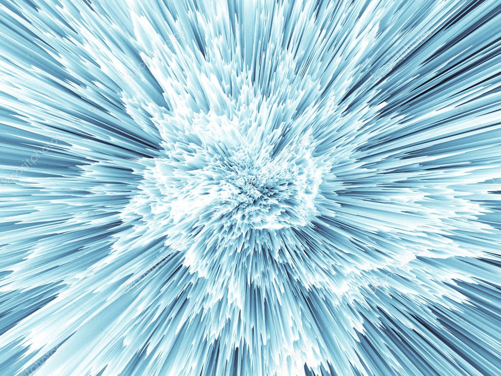 Light blue backdrop of radial texture explosion for dynamic projects