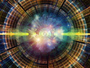 Dalga fonksiyonu serisi. Renkli sinüs titreşimlerin yaratıcı düzenleme, ışık ve fraktal elemanları kavramı mecaz ses ekolayzer, konuyla ilgili olarak müzik spektrum ve kuantum olasılık