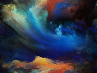 Girdap Döndürme ve Girdap serisi. Sanat, yaratıcılık ve hayal gücü projelerinde kullanılmak üzere renk ve tuval üzerinde hareketten oluşan arkaplan