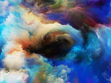 Soyut renk serisi. Sanatsal soyutlama hareket üzerine yağlıboya sanat, yaratıcılık ve hayal gücü konusunda renkli boya oluşur