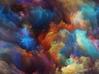 Soyut Renk serisi. Sanat, yaratıcılık ve hayal gücü konularındaki tasarımları tamamlamak için tuval üzerinde hareket halindeki renkli boya arkaplanı