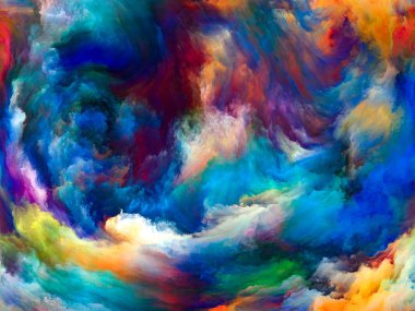 Girdap büküm ve girdap serisi. Tasarım projeleri için fon olarak hizmet etmek için renk ve hareket tuval üzerine yapılmış sanat, yaratıcılık ve hayal gücü ile ilgili