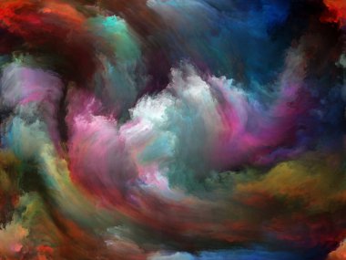 Soyut Arkaplan serisi. Sanat, yaratıcılık ve hayal gücü üzerine çalışmalar için renk ve tuval üzerinde hareketin görsel olarak memnun edici kompozisyonu