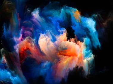 Renk Akımı serisi. Müzik, yaratıcılık, hayal gücü, sanat ve tasarım konularındaki dijital boya akışlarının arkaplanı