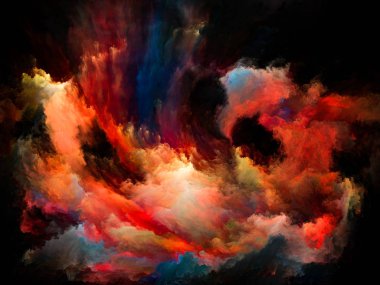 Renk Akımı serisi. Müzik, yaratıcılık, hayal gücü, sanat ve tasarım projelerinde kullanılmak üzere dijital boya akışlarından oluşan arkaplan