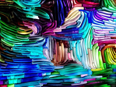 Sıvı Renk serisi. Arkaplan çok renkli boya çizgilerinden oluşur ve yaratıcılık, sanat ve tasarım projelerinde kullanılmaya uygundur