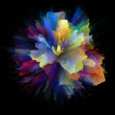 Duygu serisi renk. Renk patlaması sıçrama patlama konu için hayal gücü, yaratıcılık sanat ve tasarım yaratıcı düzenleme