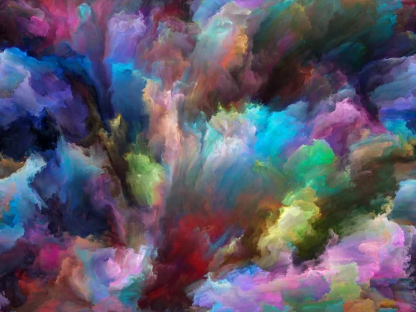 Αφηρημένη Σειρά Χρωμάτων Δημιουργική Διάταξη Πολύχρωμου Χρώματος Κίνηση Καμβά Για — Φωτογραφία Αρχείου