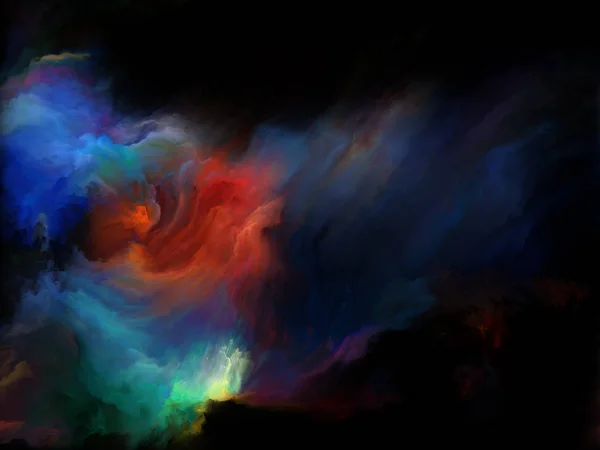 Color Flow Series Arrangement Streams Digital Paint Subject Music Creativity — Stock Photo, Image