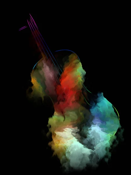 Série Sonho Musical Design Composto Por Violino Pintura Colorida Abstrata — Fotografia de Stock