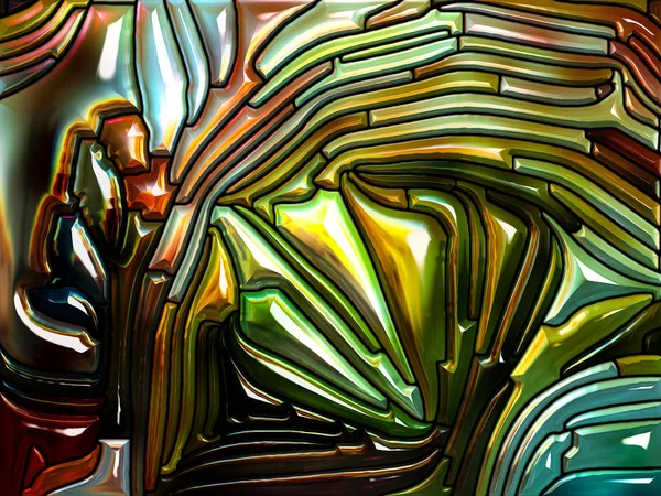 Kleur Patroon Serie Visueel Aantrekkelijke Achtergrond Gemaakt Van Leaded Glasontwerp — Stockfoto