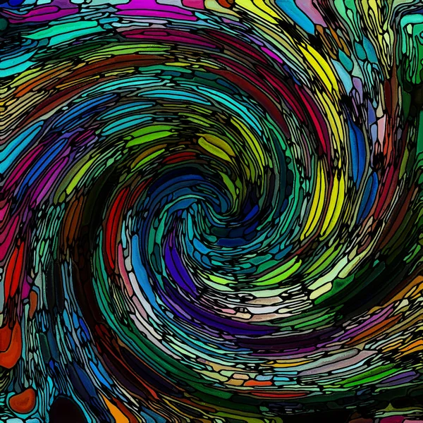 Serie Spiral Twirl Composizione Visivamente Piacevole Del Modello Vortice Vetro — Foto Stock