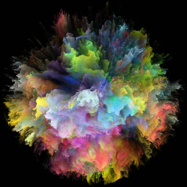 Kleur Emotie Serie Achtergrond Van Kleur Spatten Explosie Het Gebied — Stockfoto