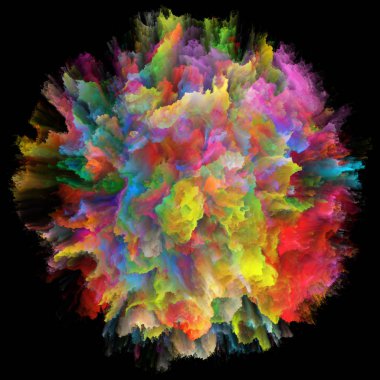 Duygu serisi renk. Renk patlaması sıçrama patlama hayal gücü, yaratıcılık sanat ve tasarım projelerde kullanılmak üzere sanatsal arka plan yaptı